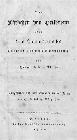 Kleist, Heinrich von: Das Käthchen von Heilbronn + Der zerbrochne Krug (EA)